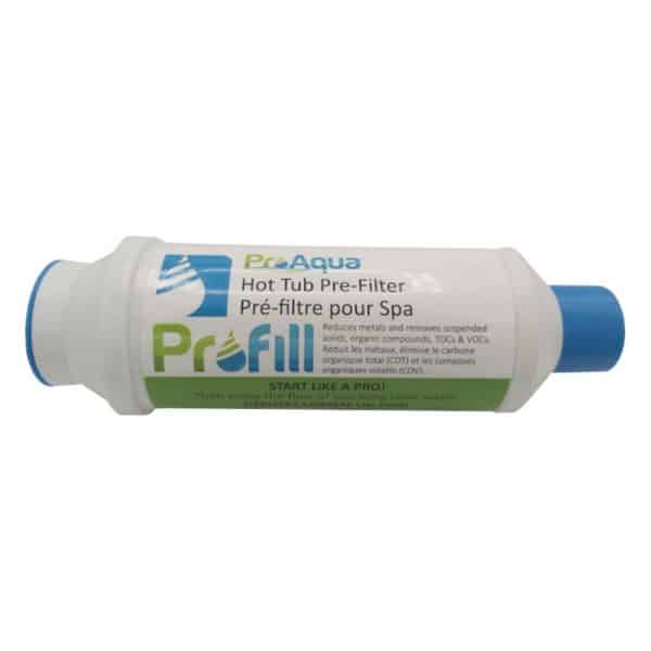 Hot tub or spa pre-filter that attaches to garden hose