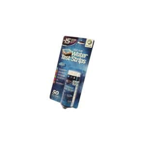 Beachcomber 6-Way Test Strips 50 count bottle for manual hot tub water testing.