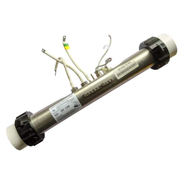 Gecko 5.5kW spa heater assembly with 2‑inch unions, compatible with S‑Class and in.y spa packs