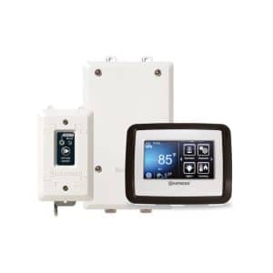 Hayward Omnihub Wifi Pool Control System, compatible with all Hayward equipment including pumps, heaters, and salt systems.