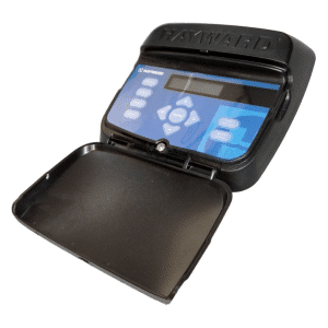 Hayward SPX3200LCD Digital Control Interface Assembly for TriStar and Stratum pool pumps, featuring a backlit LCD screen and four-button navigation pad
