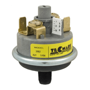 Adjustable pressure switch for hot tub and pool heaters